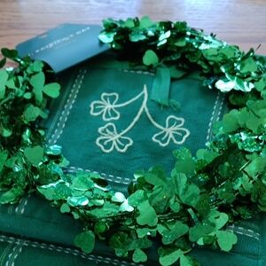 Green Shamrock Garland for St. Patrick's Day Celebrations